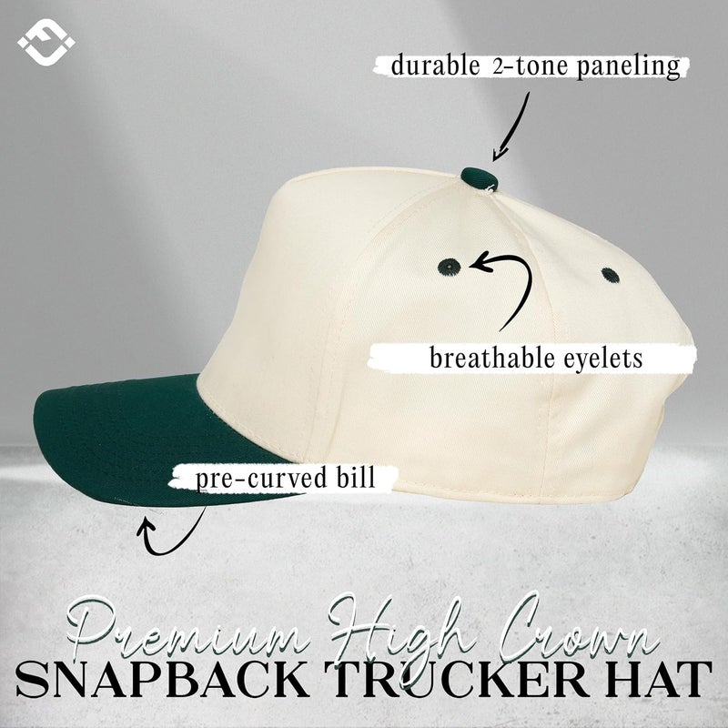 Funky Junque Vintage Canvas Snapback Hat - Adjustable 2 Tone Cap for Men Women - Put It On My, Cowboy, Girl Dad, Funny - Image 3